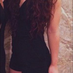 Brandy Melville black cross back romper